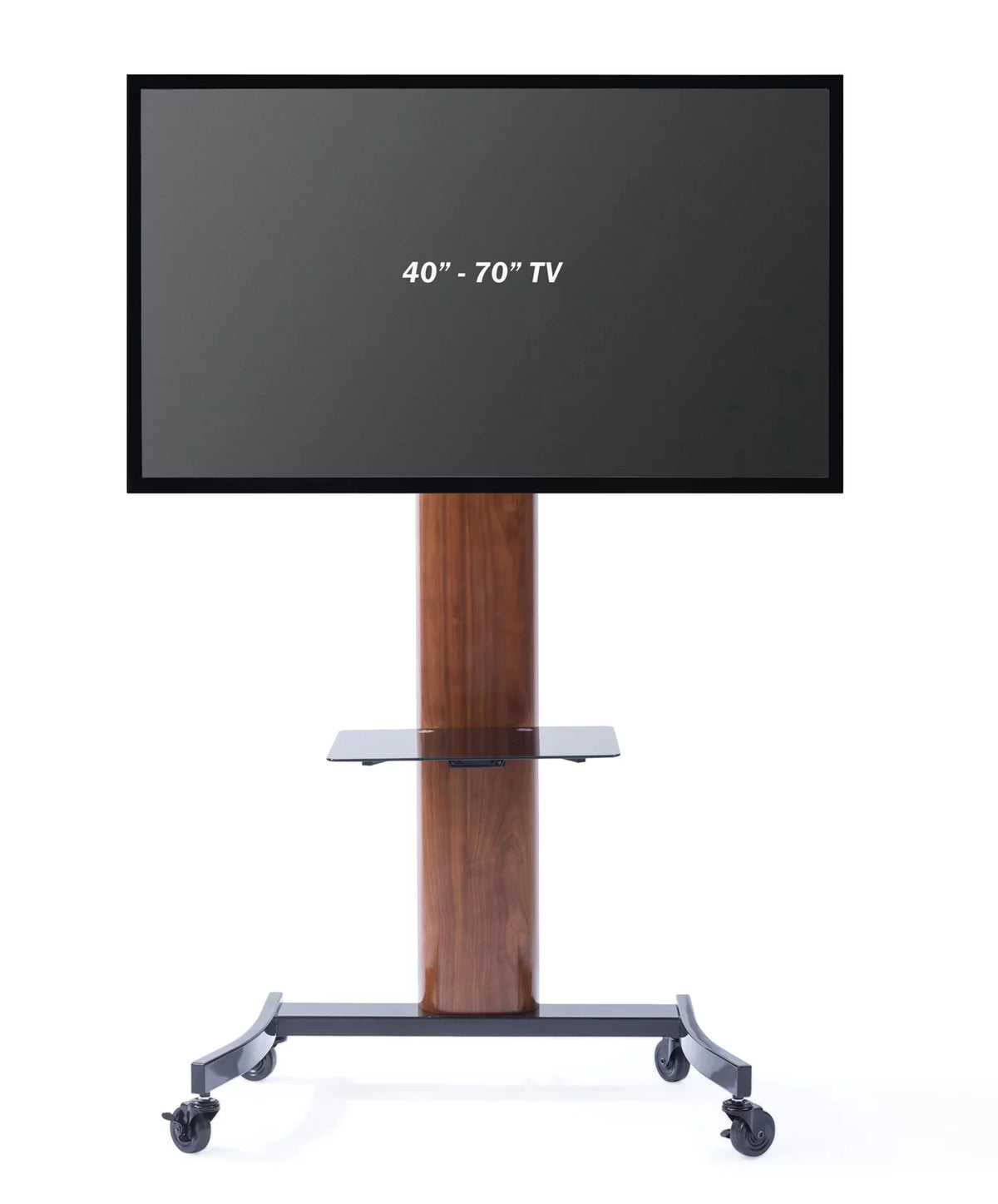 Curved Wood TV Stand with Mount for 40 - 75 Inch TV L91444
