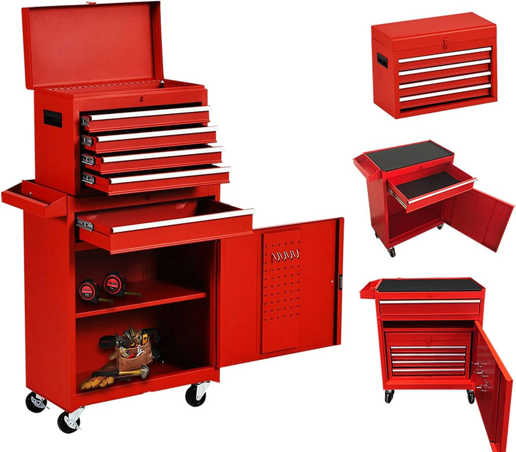 Black 5 Drawer Rolling Tool Chest with Locking System and Wheels I76222