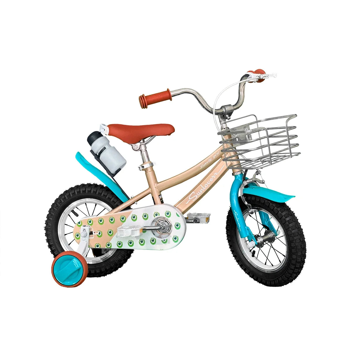 12 Inch Kids Bike with Training Wheels & Basket Z896