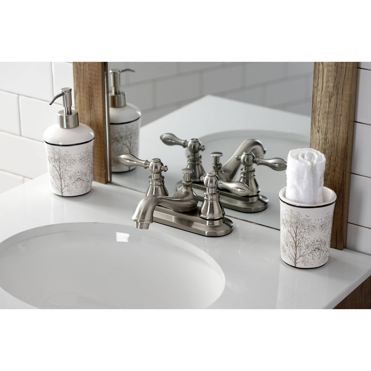 Matte Black 4x22 Centerset Bathroom Faucet T787254