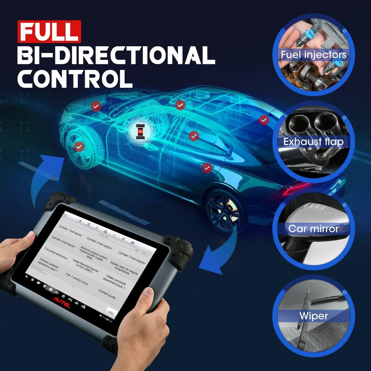 Bi-Directional Diagnostic Scan Tool with ECU Programming V61018