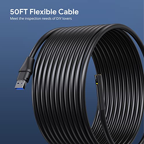 50FT 1080P Dual Lens Sewer Inspection Camera with Lights T94167