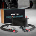 10 Row AN10 Engine Transmission Oil Cooler Kit with Oil Filter Relocation Kit D2777
