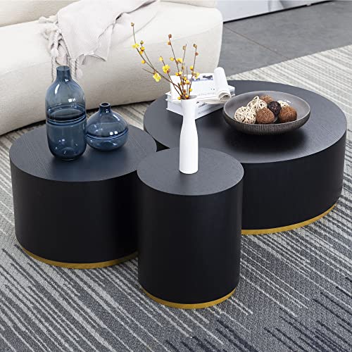 15.75'' Round Coffee Table with Faux Marble Pattern Z734715