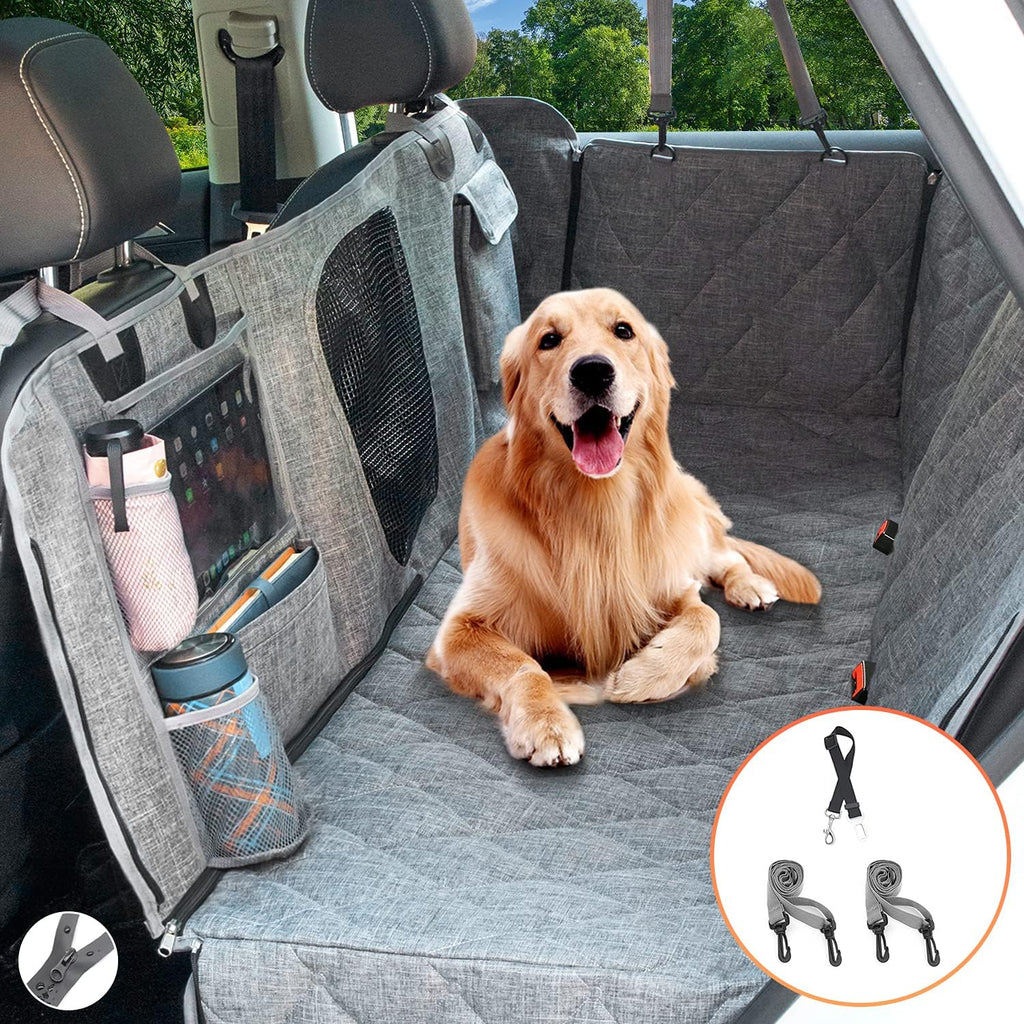 Waterproof Dog Car Seat Cover with Mesh Window, Pack of 2 X148408