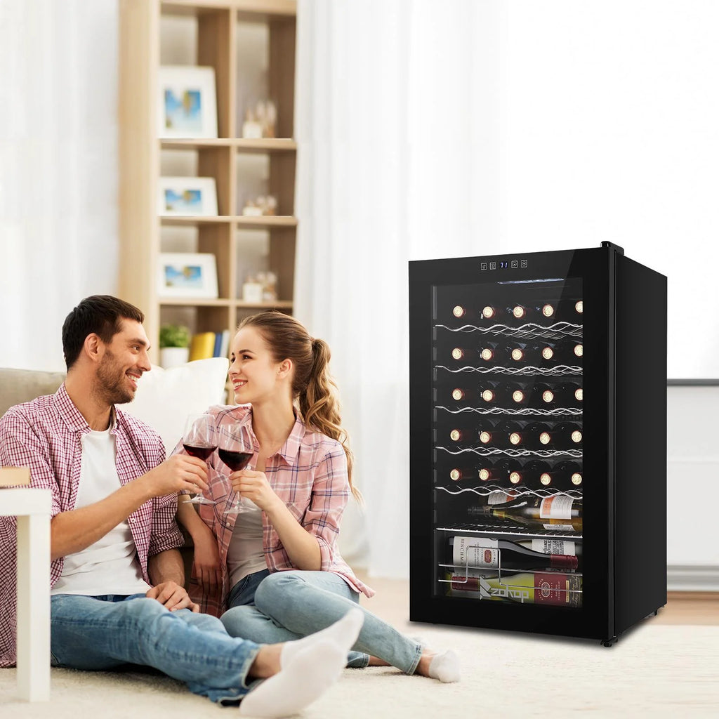 Black 34 Bottle Electronic Wine Cabinet N315814