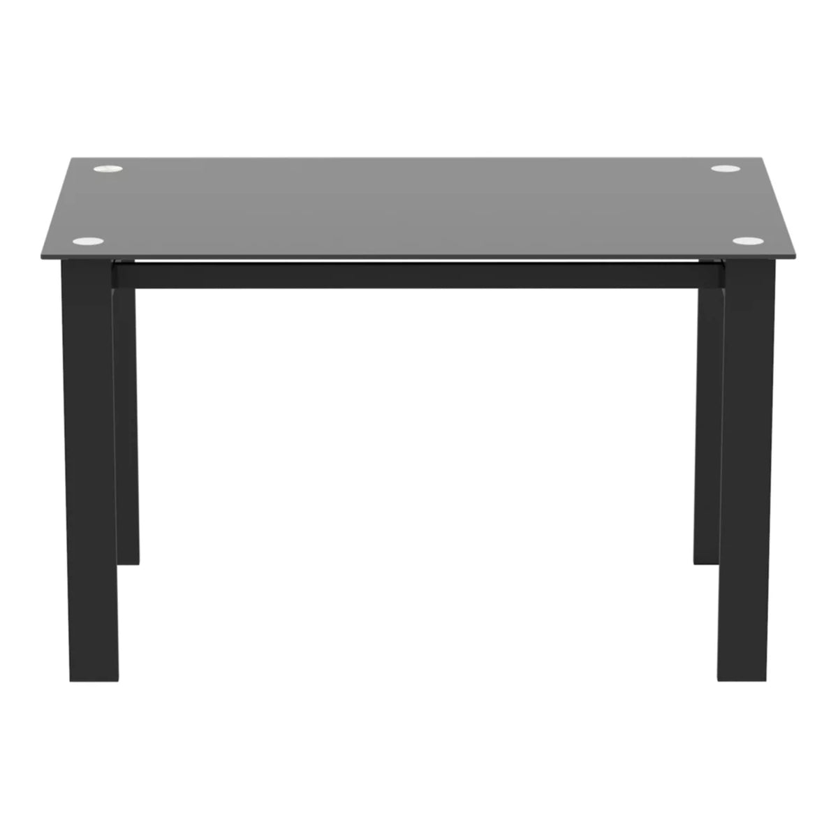 Black Glass Top Metal Frame Dining Table Z734876