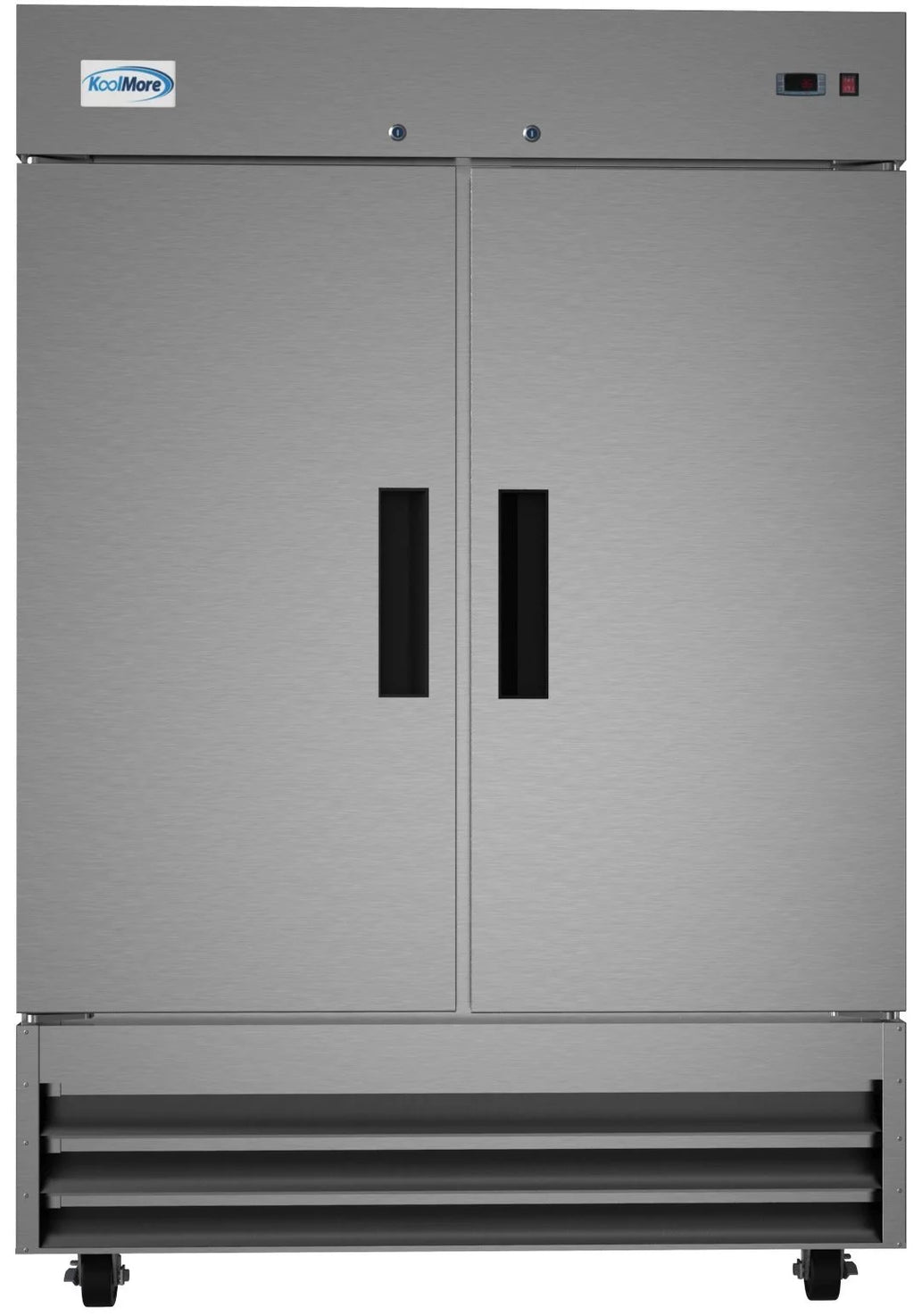 54 in Two Door Stainless Steel Reach-in Refrigerator Cooler I90132