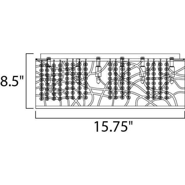 7-Light LED Flush Mount Polished Chrome P8600