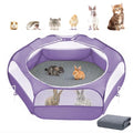 Small Animals Playpen, Waterproof Pet Cage Tent with Zippered Cover, Portable Outdoor Yard Fence with 3 Metal Rod, Green C96195
