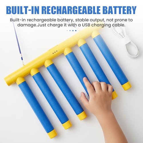 Reflective Drop Stick Challenge Game, Hand Eye Coordination Reflex Training Toy, 3 Adjustable Speed Modes, Yellow K746213