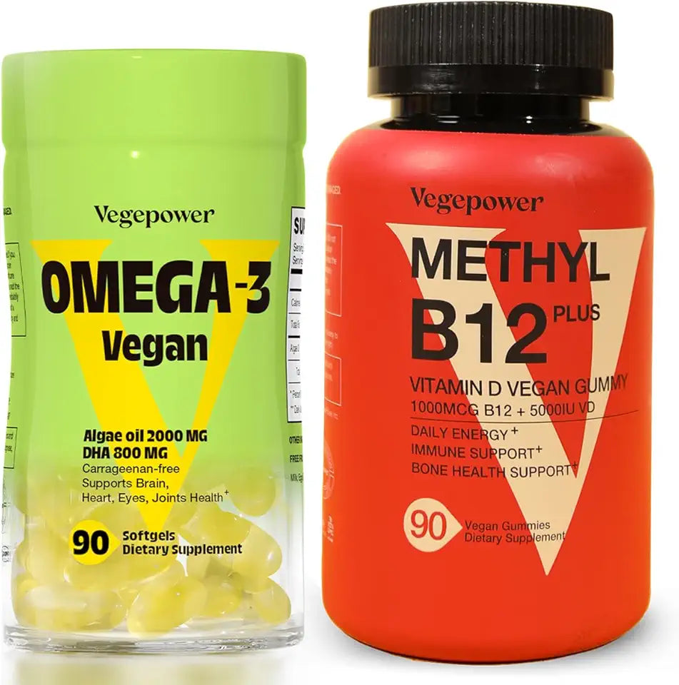 Vegan Omega-3 Vitamin B12 Gummy 90 Count X898