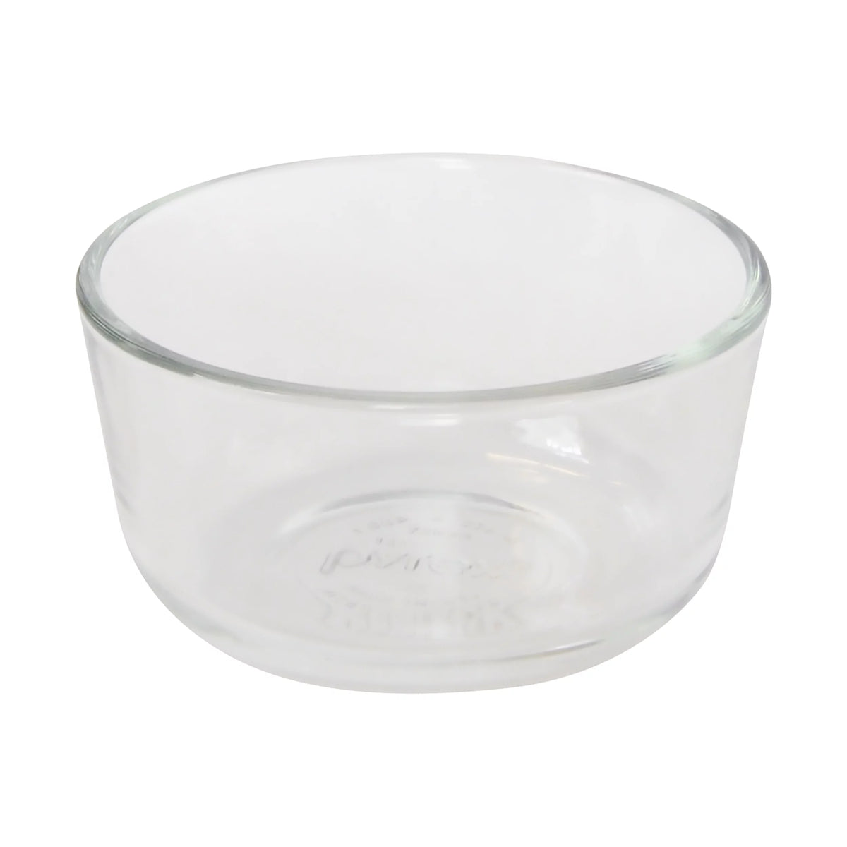 Clear 1-Cup Round Glass Food Storage Bowl with Blue Lid 2-Pack Z741