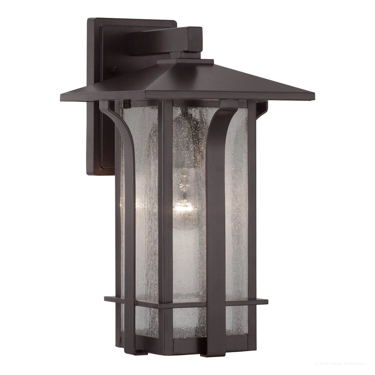 16''H x 9''W Olde Bronze Glass Outdoor Wall Sconce W2197
