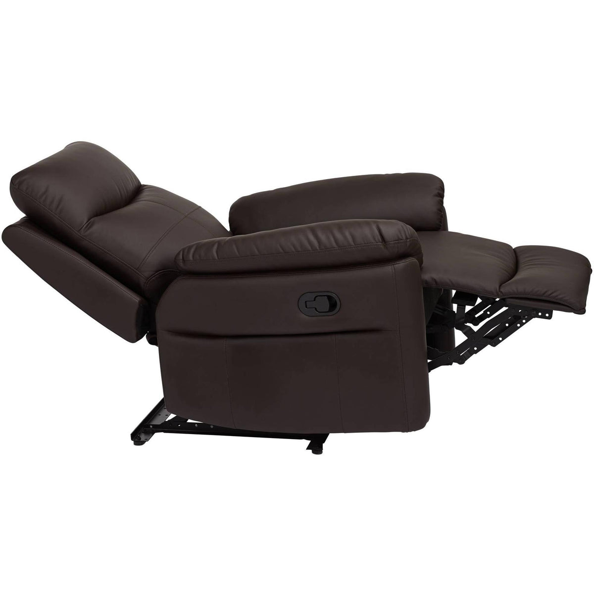 Brown Faux Leather Manual Recliner Chair V112733