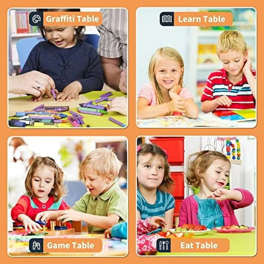 Height Adjustable Toddler Table and 4 Chairs Set J230422