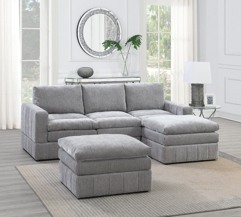 Plush Cushion 5pc Modular Sectional Set Y439