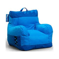 Two Tone Blue Bean Bag Chair with Drink Holder and Pocket E4983