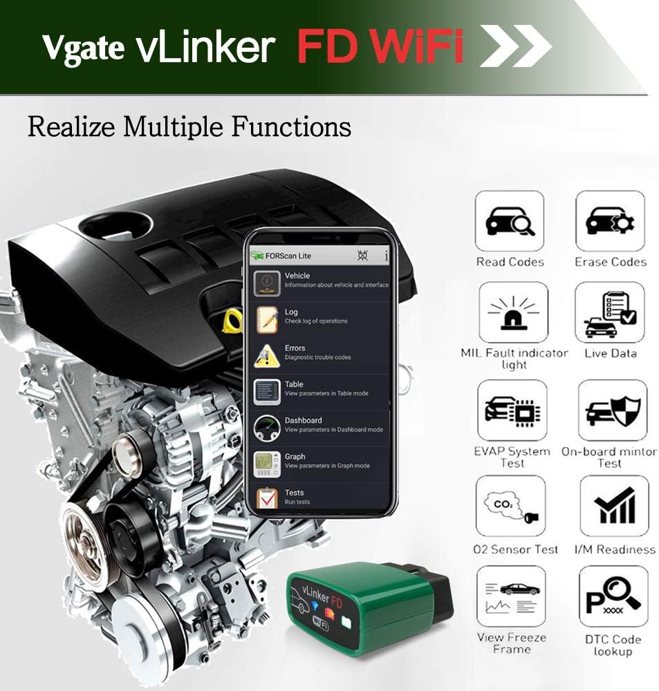 OBD2 WiFi Scan Tool, Diagnostic Code Reader, Pack of 2 E788