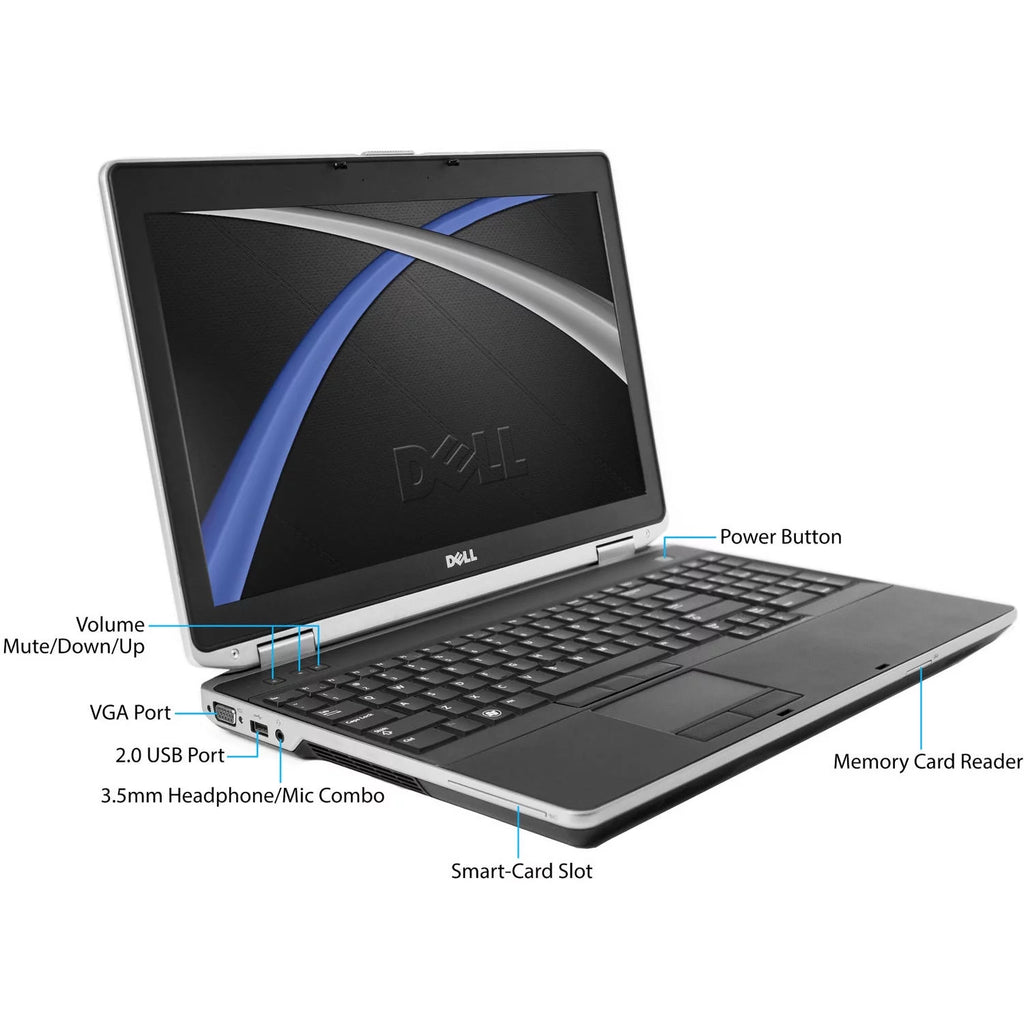 Black 15.6" Laptop PC with Intel Core i7-3520M Processor, 12GB Memory, 750GB Hard Drive and Windows 10 Pro W6474