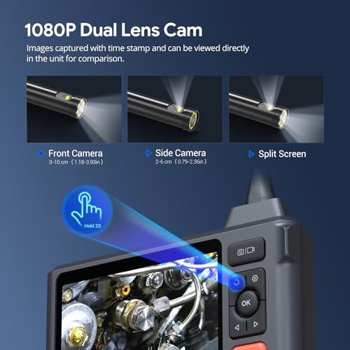50FT 1080P Dual Lens Sewer Inspection Camera with Lights T94167