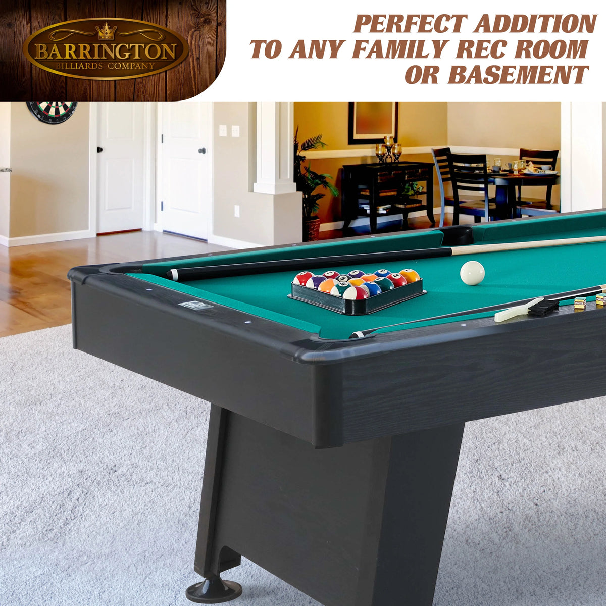 84" Arcade Pool Table with Dartboard Set, Green C82818