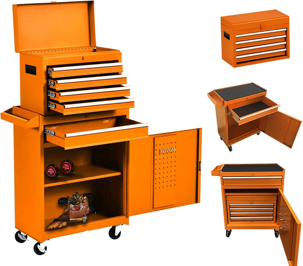 Black 5 Drawer Rolling Tool Chest with Locking System and Wheels I76222