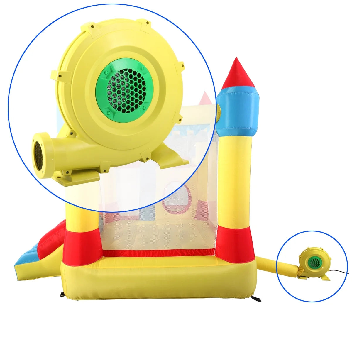 Yellow 680 Watt Air Blower Pump for Inflatable Bounce House G88857