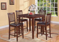 5 Piece Counter Height Table & 4 Faux Leather Upholstered Seat G776315