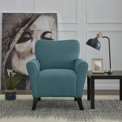 Wide Armchair Caribbean Blue 100% Polyester U2177