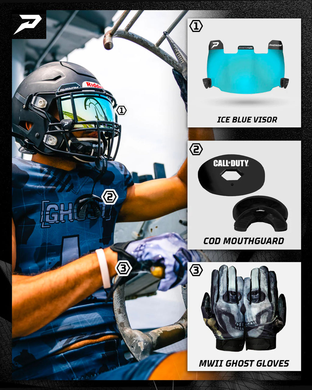 Ghost Football Gloves V1112