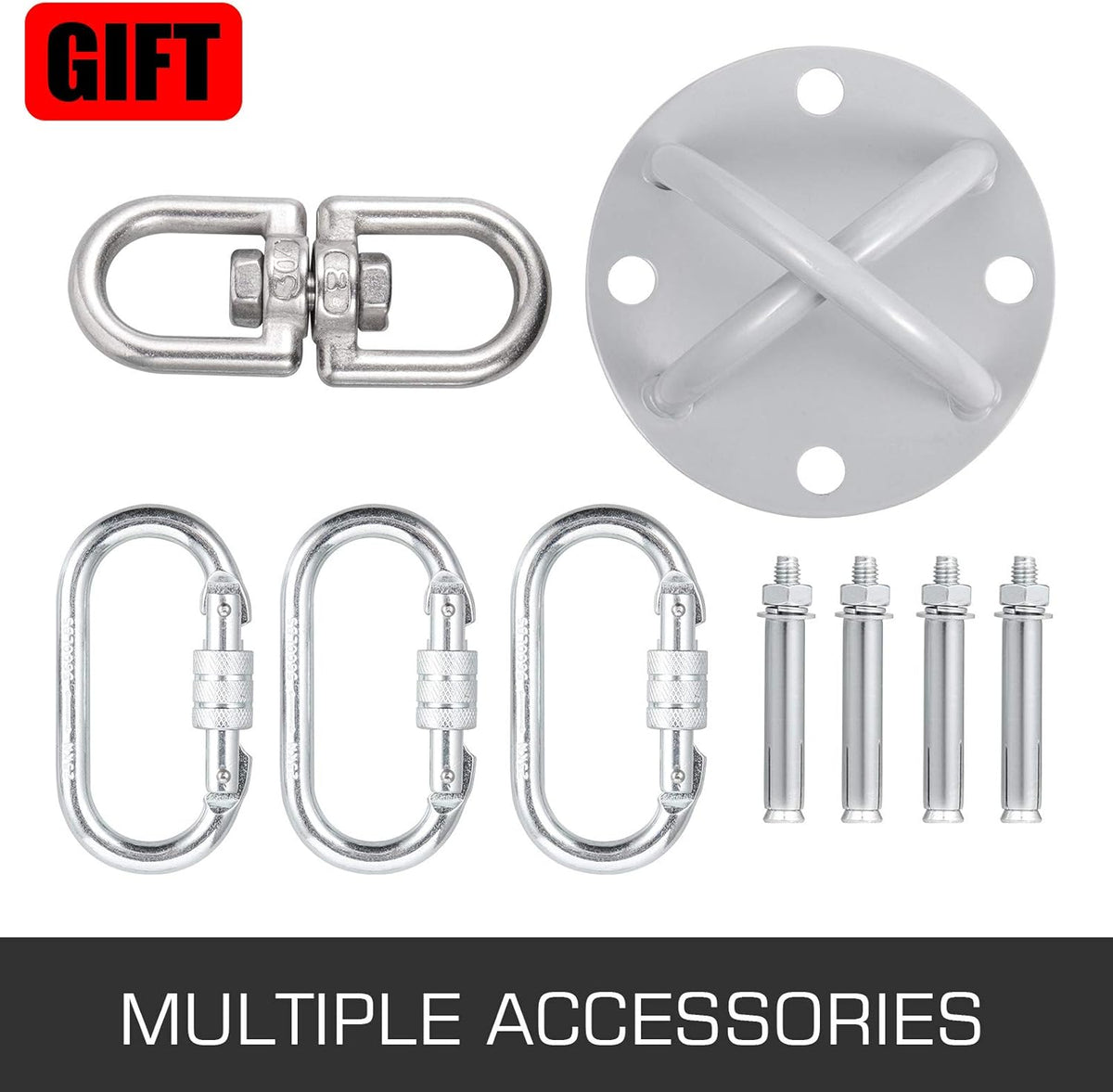 Silver Stainless Aerial Hoop with Accessories K65080