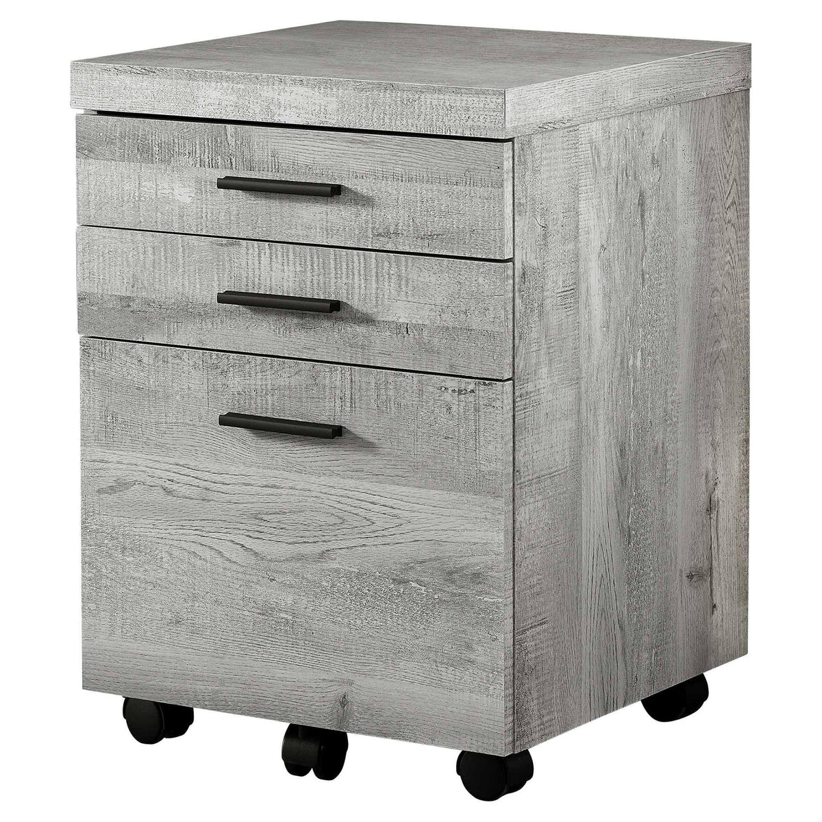 Grey Particle Board and MDF Filing Cabinet with 3 Drawers I68587