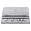 32-Inch 4-Burner Built-In Propane Gas Grill with Rear Infrared Burner & Lift-Assist Hood H237
