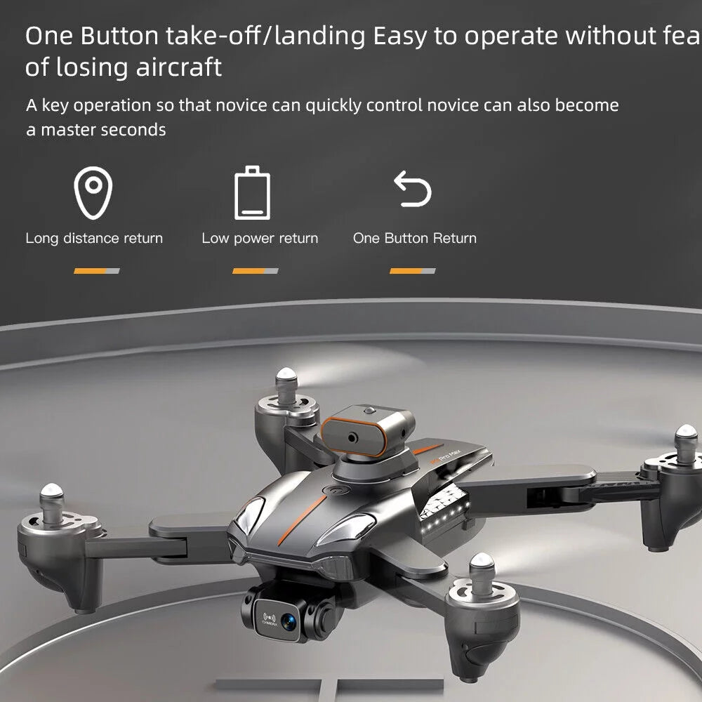Orange Foldable 8K Dual Camera Drone M75838