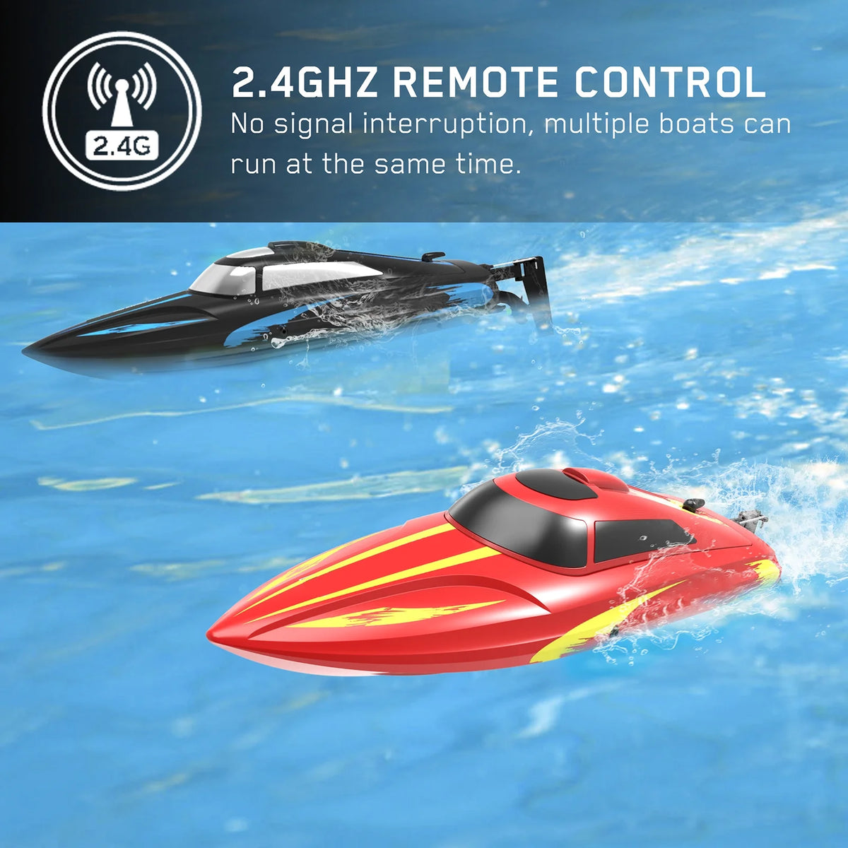 Remote Control Boat Toy with 2 Batteries F28938