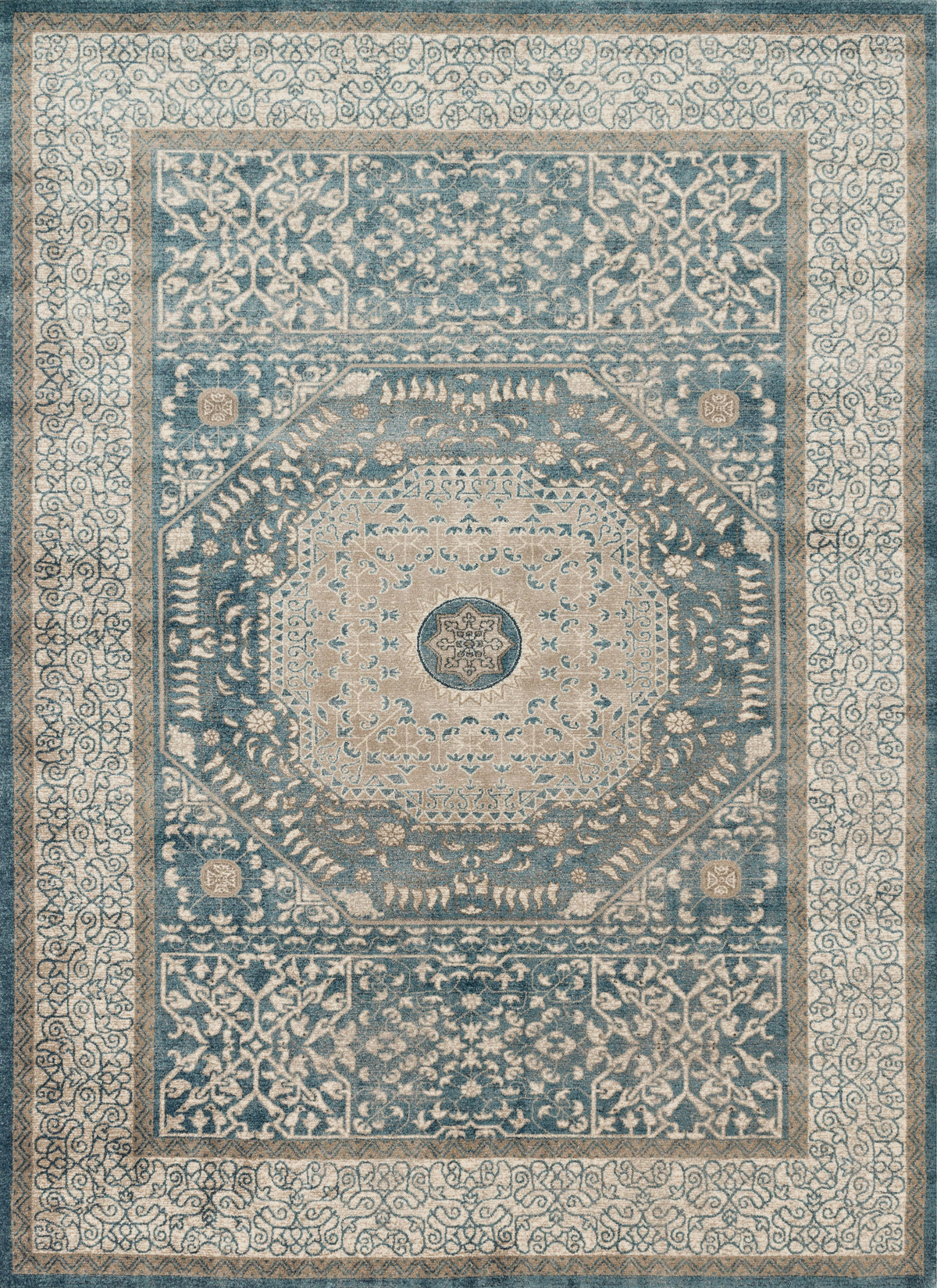 Blue Sand 9'6 x 13' Rug T54396