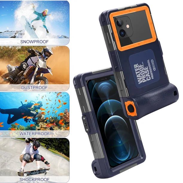 Waterproof Protective Case for Phones Up to 6.9 Inch with Lanyard H249959