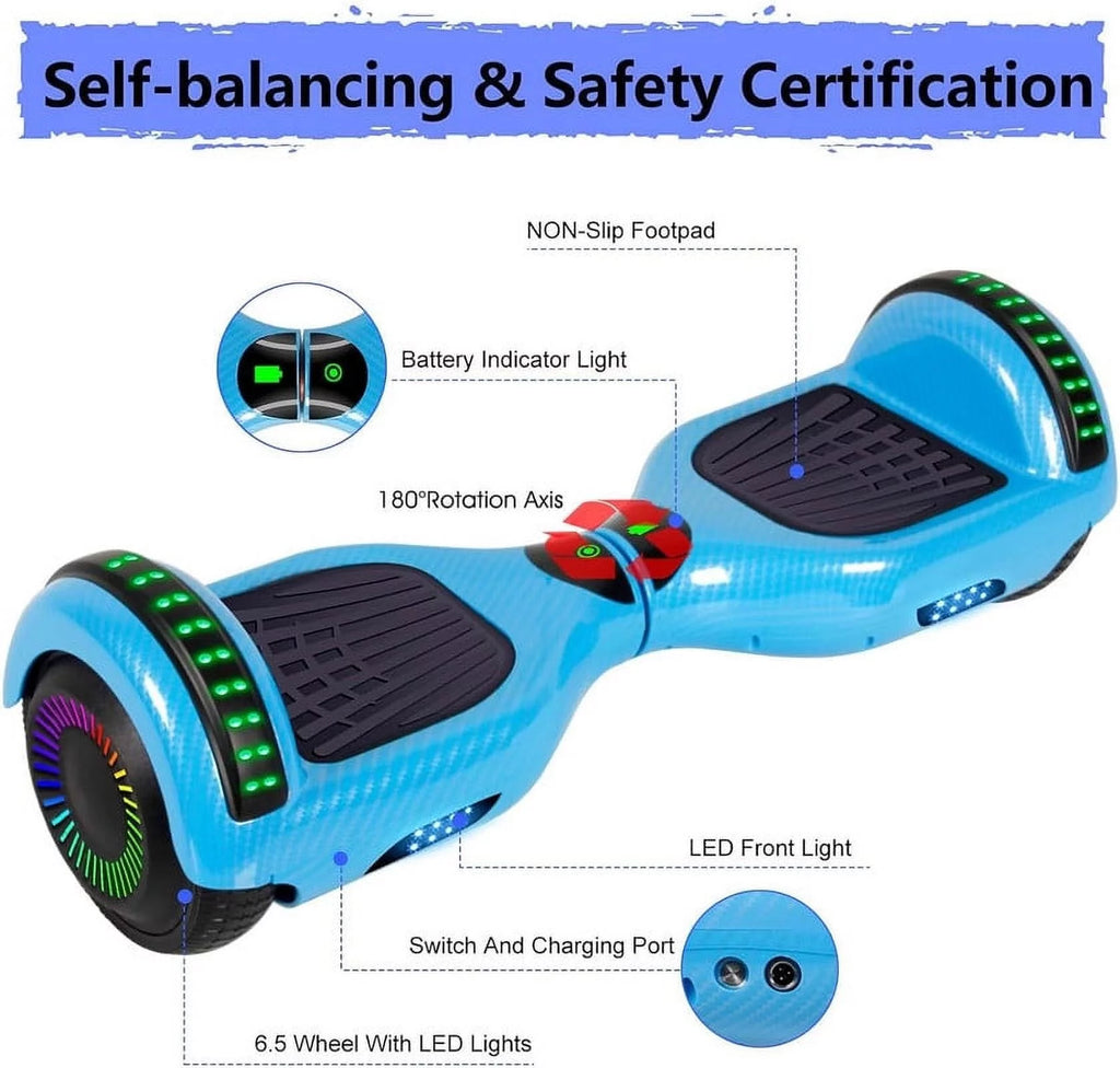 6.5 inch Hoverboard with Seat and Bluetooth Speaker I58027