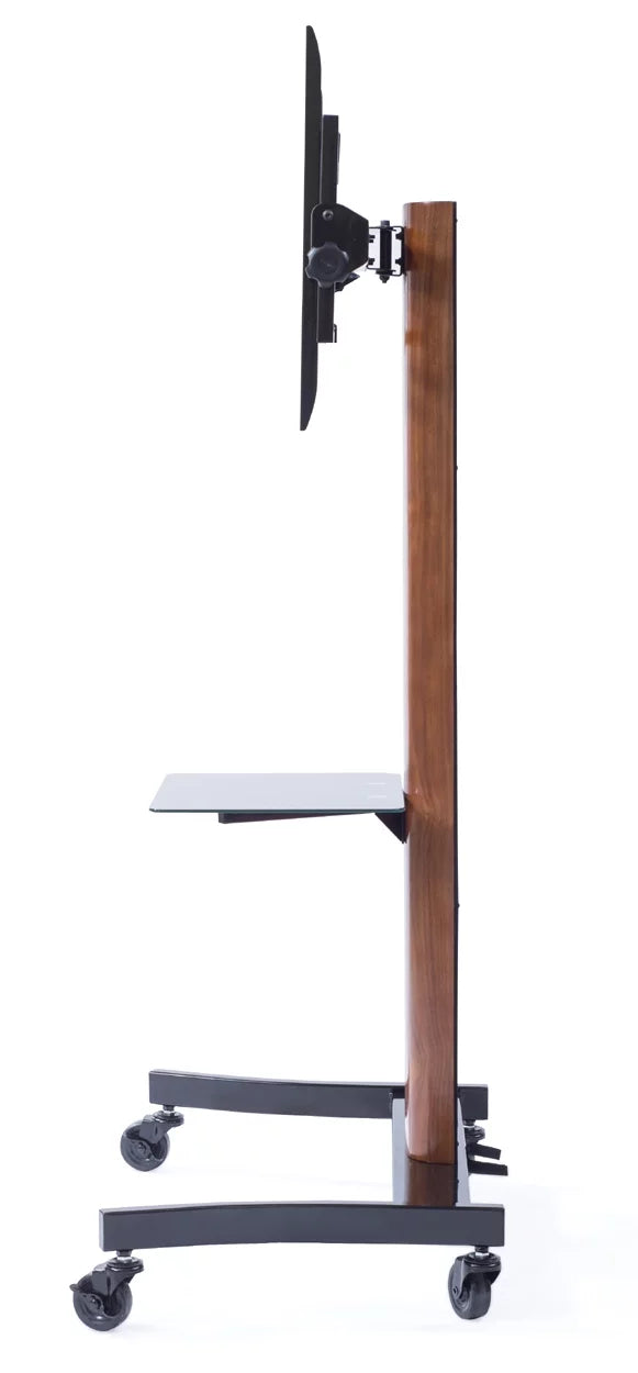 Curved Wood TV Stand with Mount for 40 - 75 Inch TV L91444
