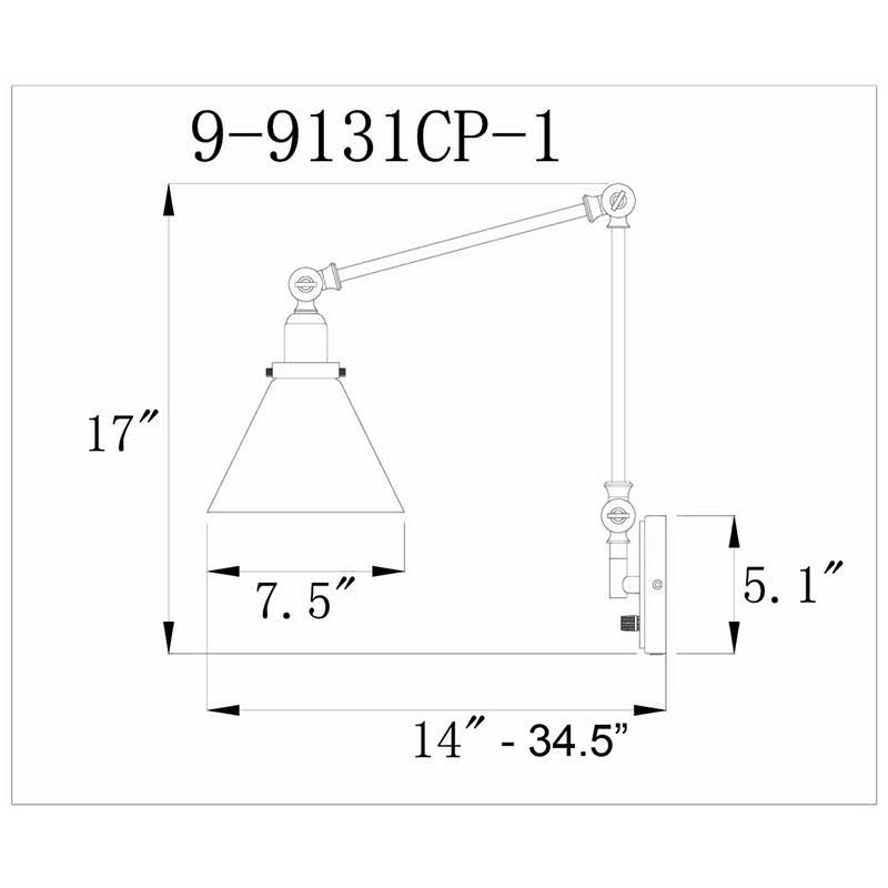 Satin Nickel Adjustable Sconce A9282