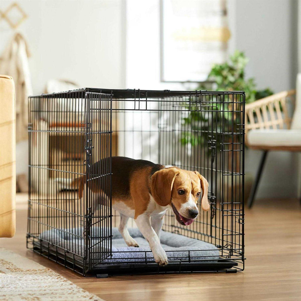 Heavy Duty Fold & Carry Double Door Collapsible Wire Dog Crate O151931