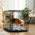Heavy Duty Fold & Carry Double Door Collapsible Wire Dog Crate O151931