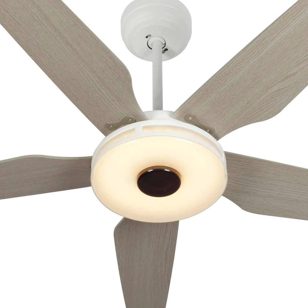 White Modern Wood Ceiling Fan W16809