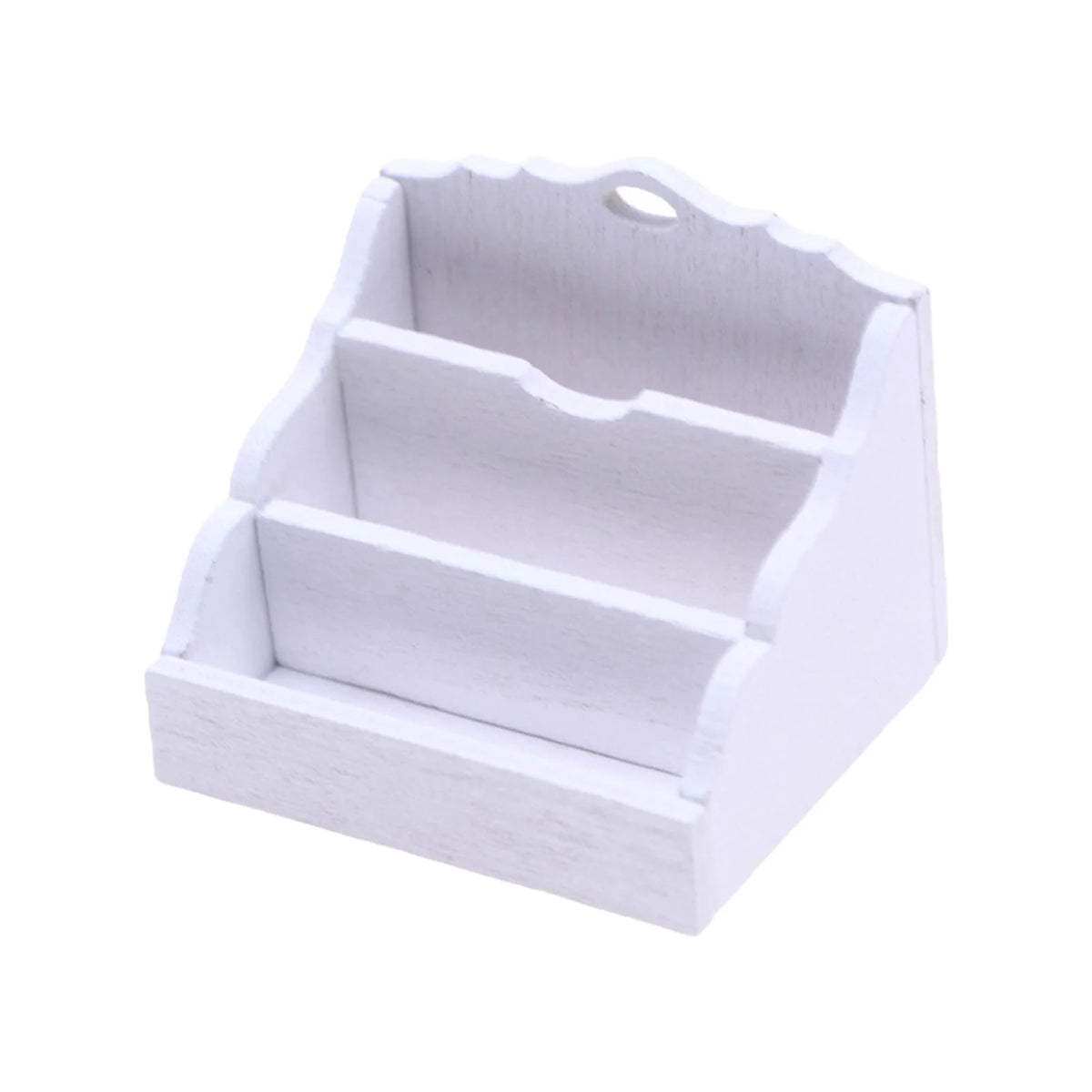 White 1:12 Scale Dollhouse Miniature Magazine Paper Rack U768