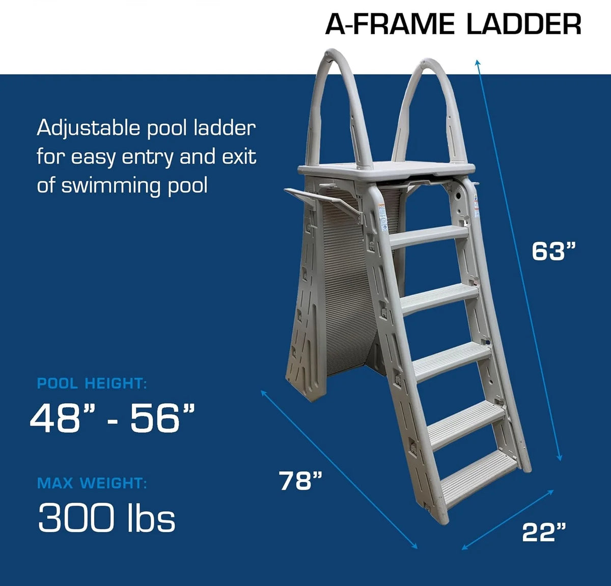 Adjustable A Frame Safety Ladder with Step Barrier F539