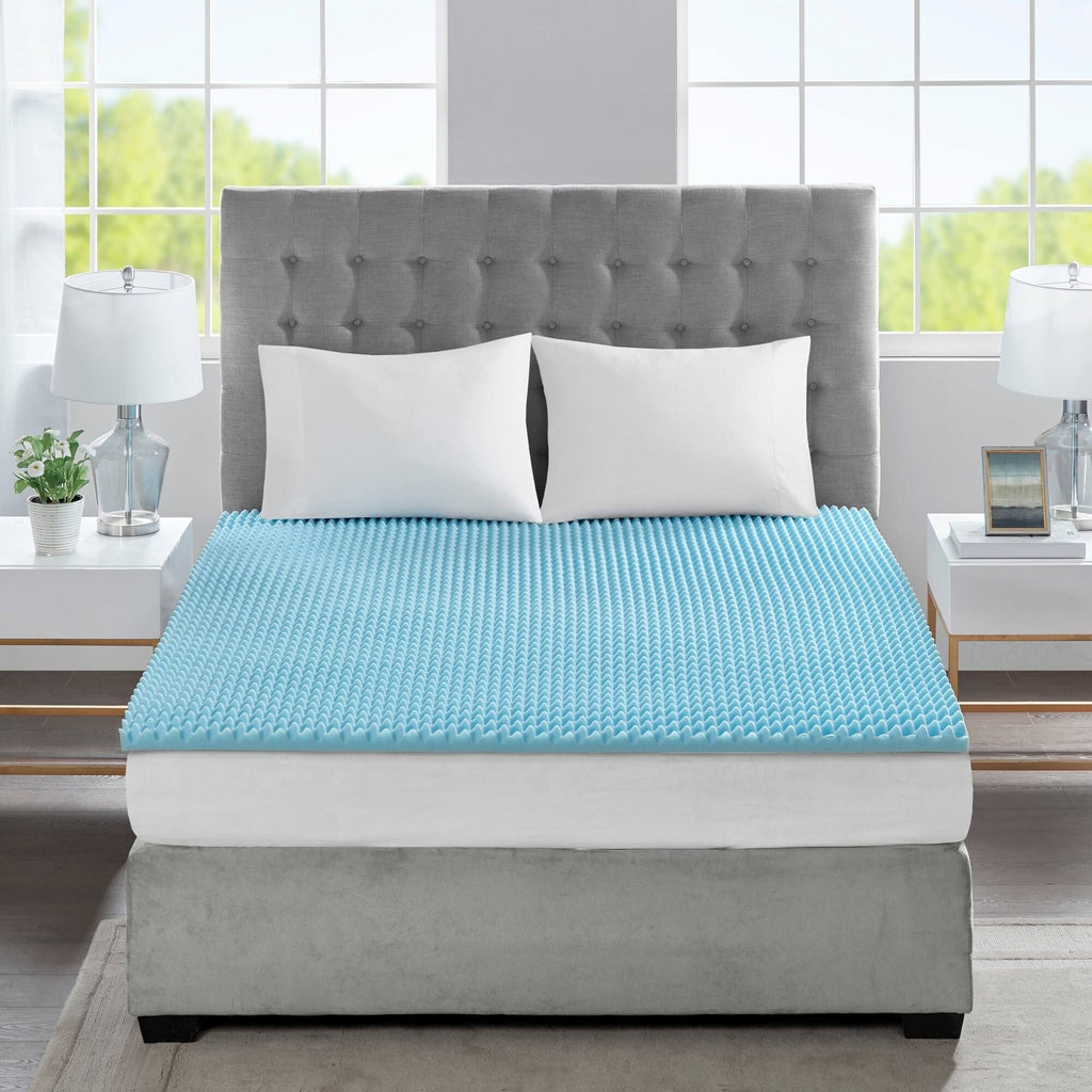 Blue California King Gel Memory Foam Topper U915