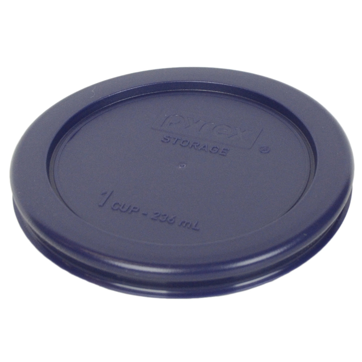Clear 1-Cup Round Glass Food Storage Bowl with Blue Lid 2-Pack Z741