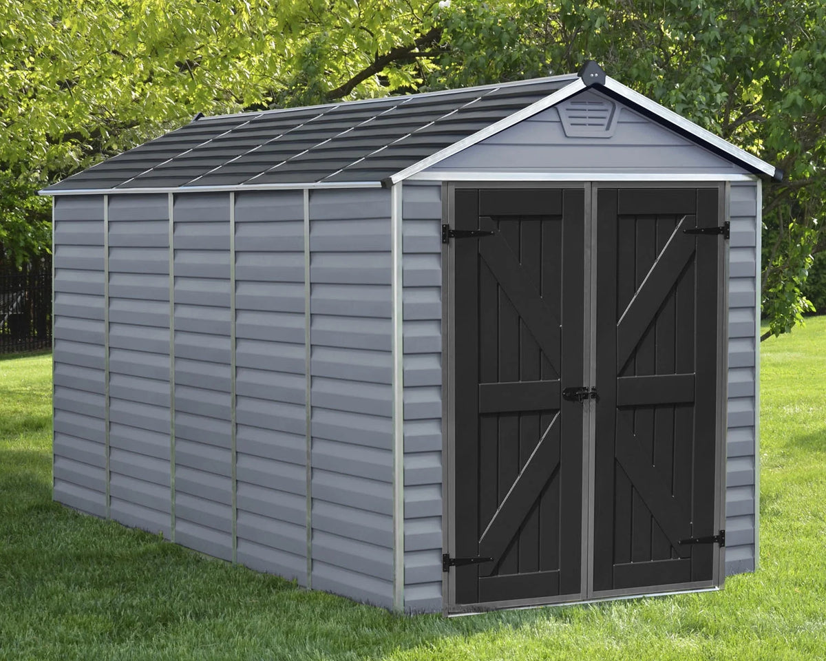 6' x 12' Polycarbonate Aluminum Storage Shed W6028