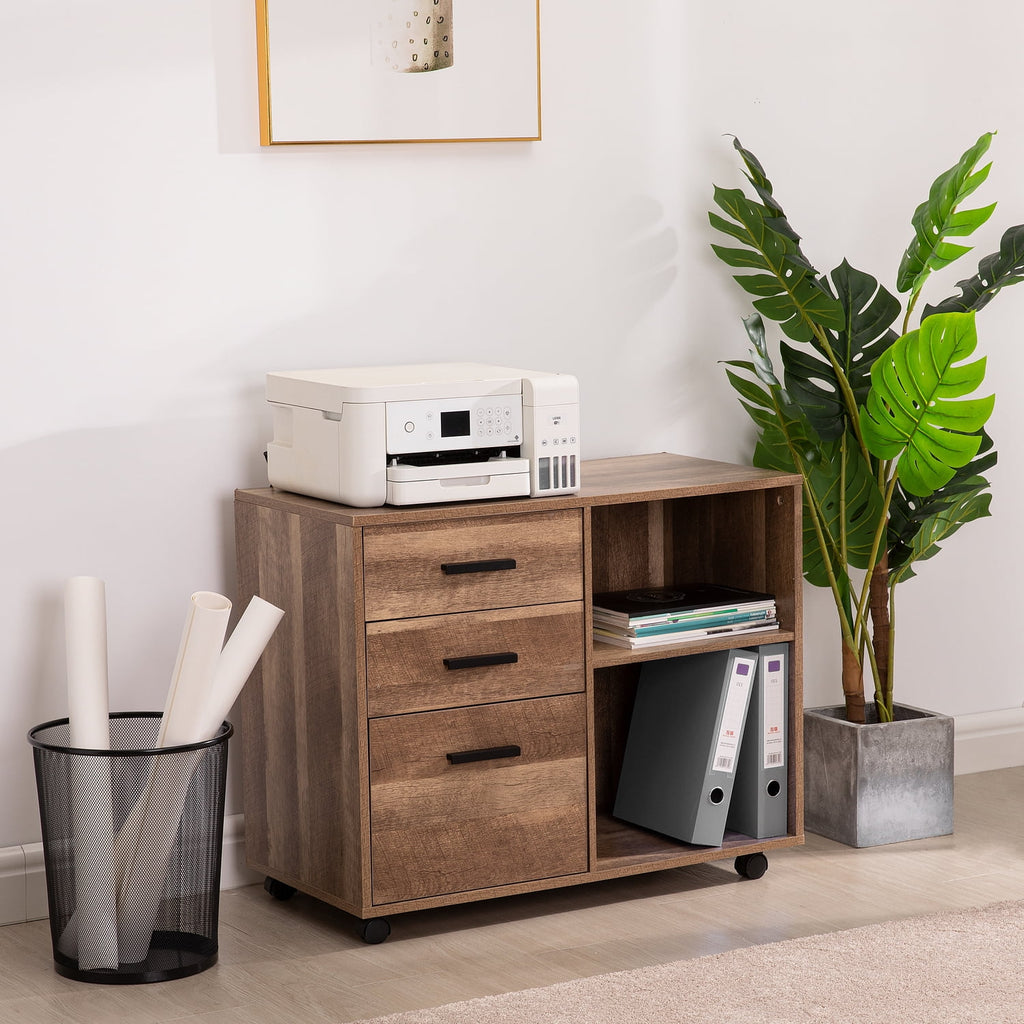 White 5 Drawer Storage Cabinet with Shelf H203